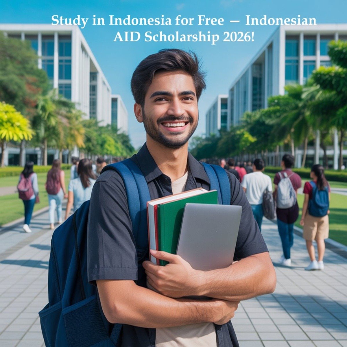 Pakistani student receiving Indonesian AID scholarship, representing Indonesian scholarships for international students