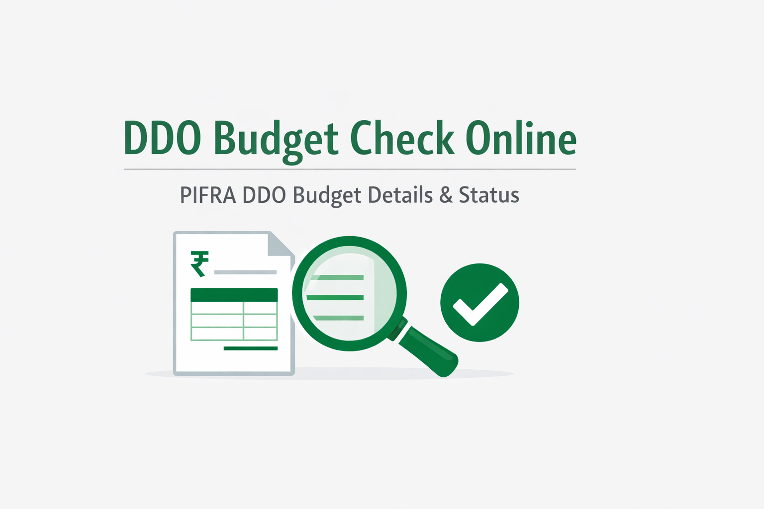 PIFRA DDO budget status and budget details