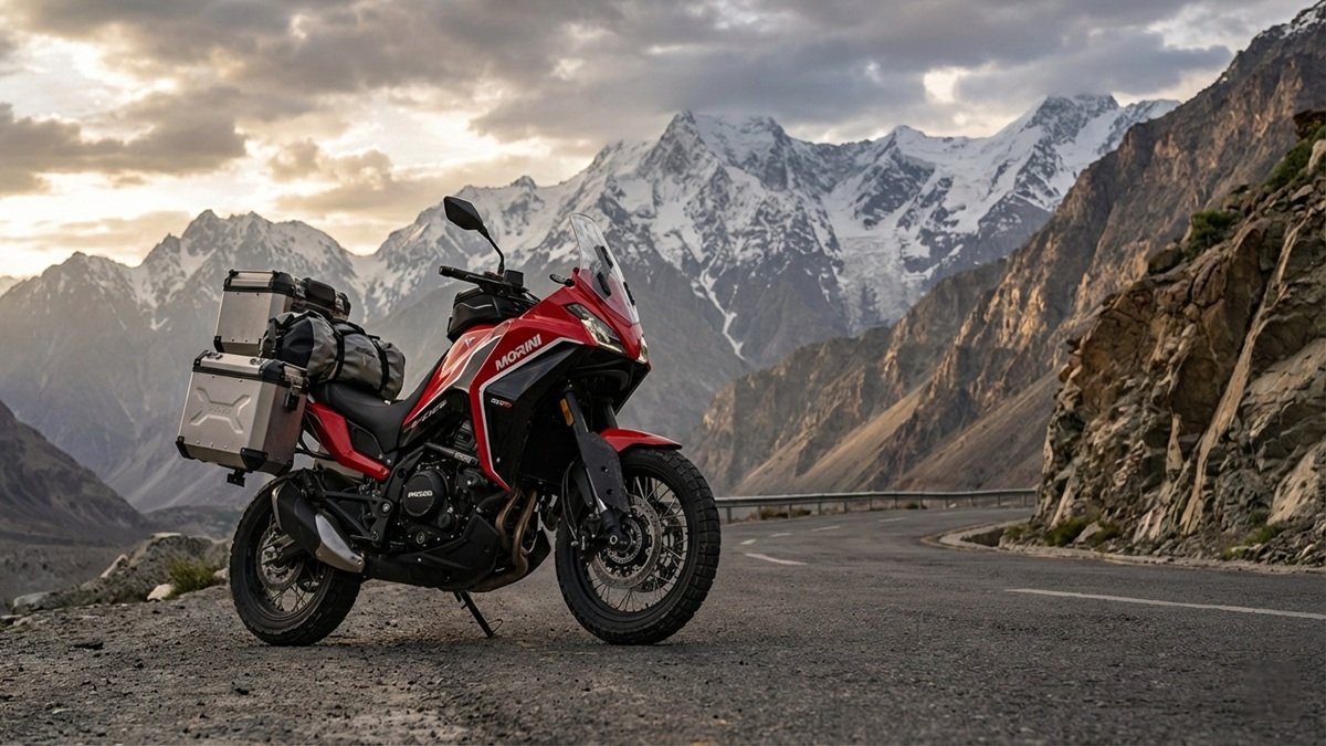 Moto Morini X-Cape 1200 adventure motorcycle showcased in Pakistan