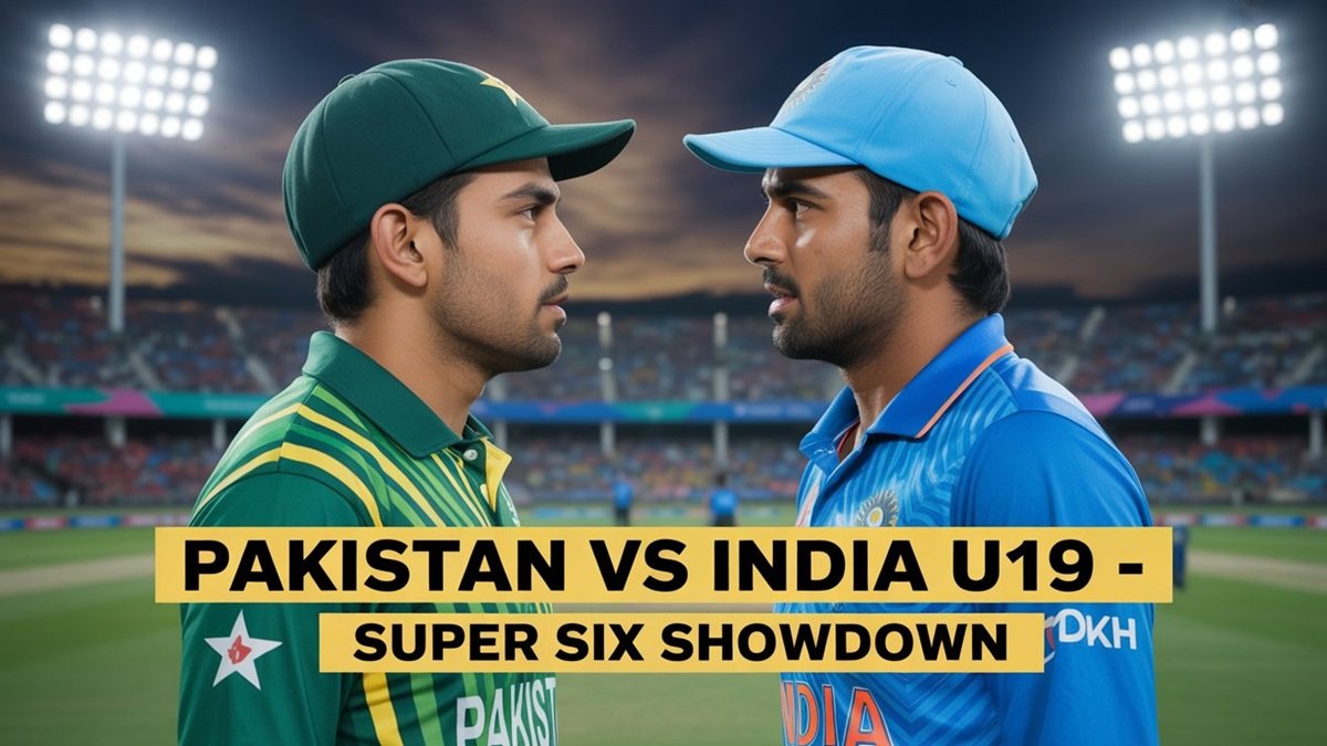 Cricket stadium atmosphere with players in action