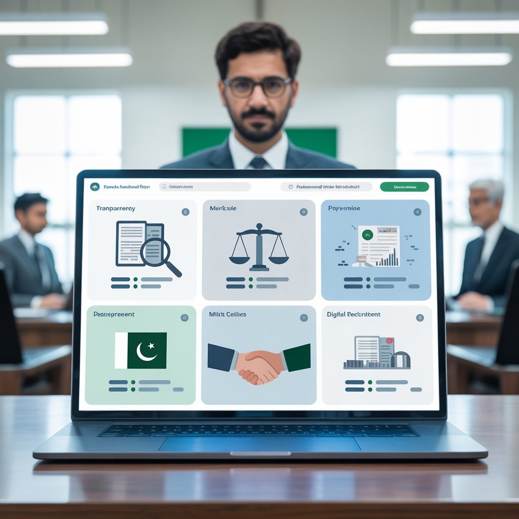 Digital governance and online recruitment concept