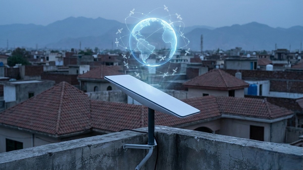 Rural mountain landscape in Pakistan showing connectivity challenges