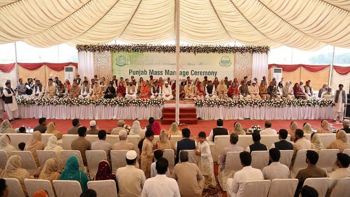 CM Punjab Dhee Rani Program 2026 collective wedding ceremony with financial support for low-income brides in Punjab