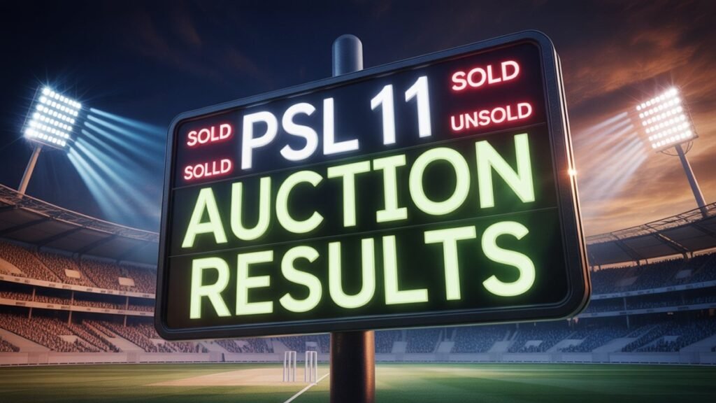PSL Auction 2026 sold and unsold players list with team squads and record bids in PSL 11