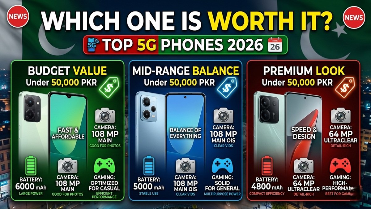 Budget 5G phone specs review Pakistan