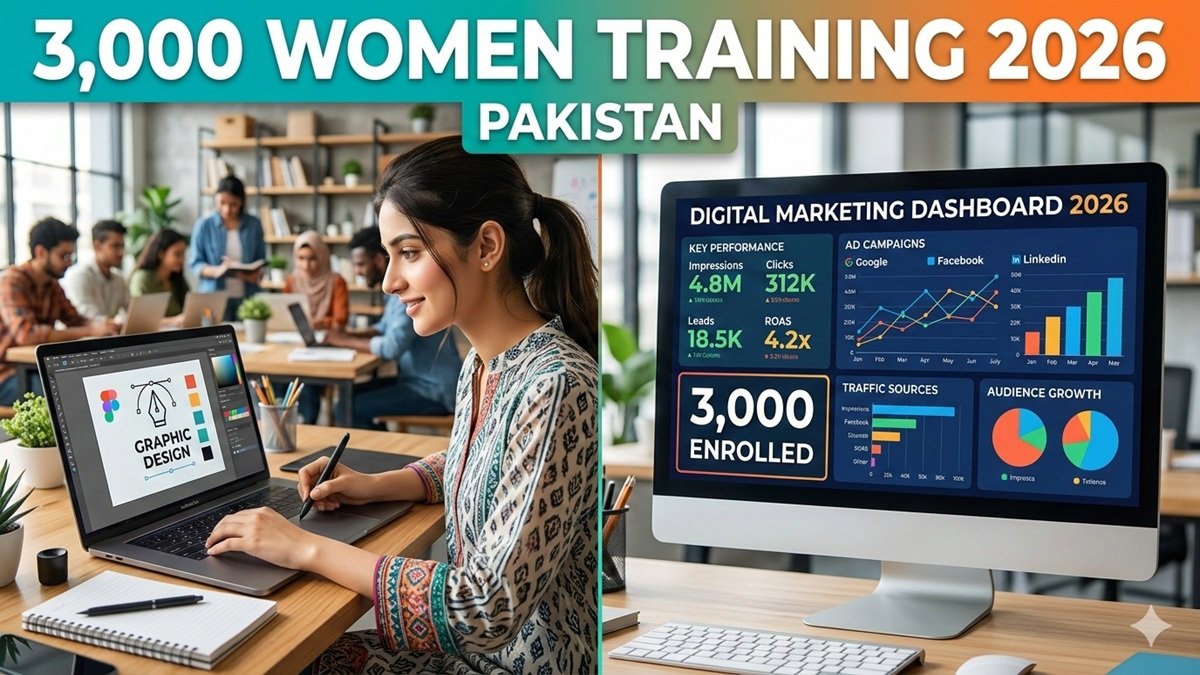 Women completing online applications for digital skills program