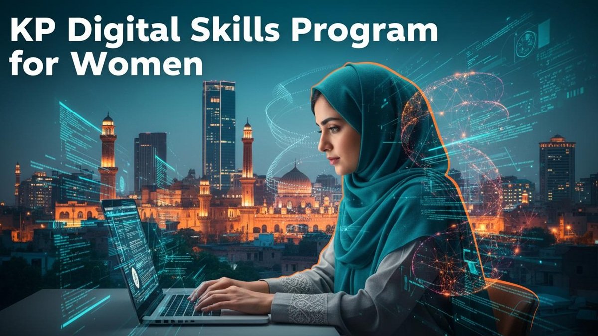 Women attending training at KP Digital Skills Centre Peshawar under KP digital skills program for women 2026