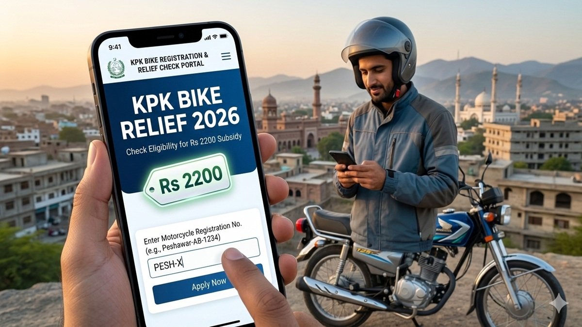 KP government announces Rs 2200 relief package for registered motorcycle owners check KPK bike registration online