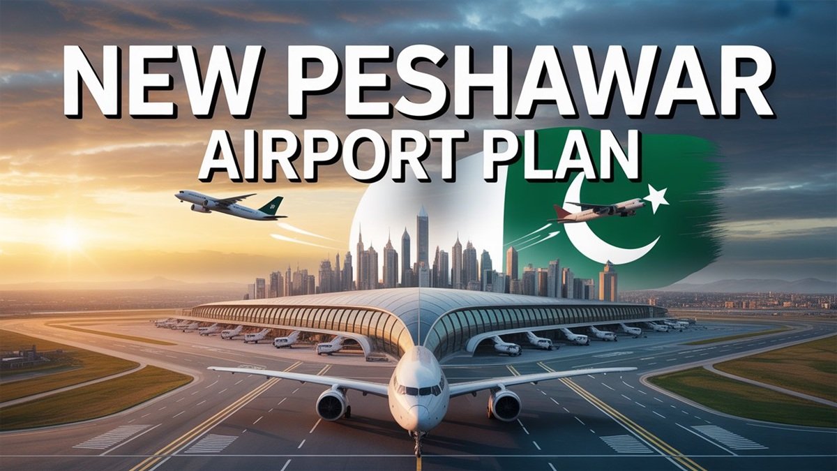 Busy city traffic near an urban airport