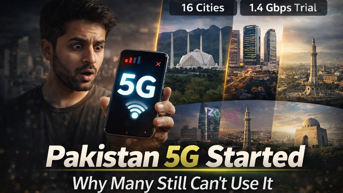 Pakistan 5G rollout 2026 showing Zong launch in 16 cities with coverage, speed and supported phone update