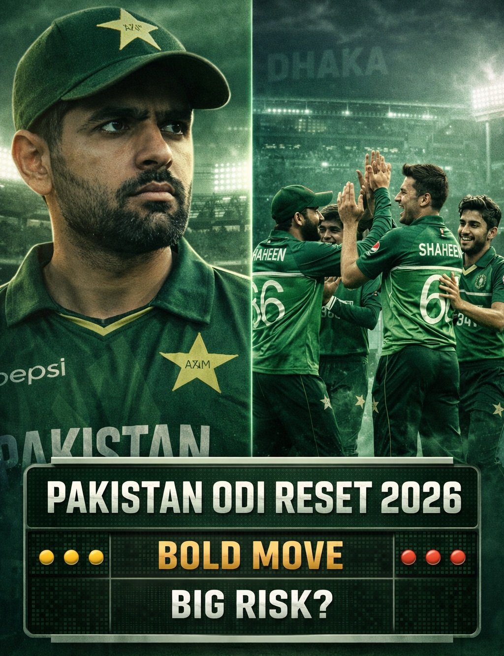 Cricket batsman at crease Pakistan ODI selection debate