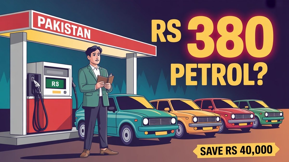 Fuel-efficient hybrid car on a Pakistani road