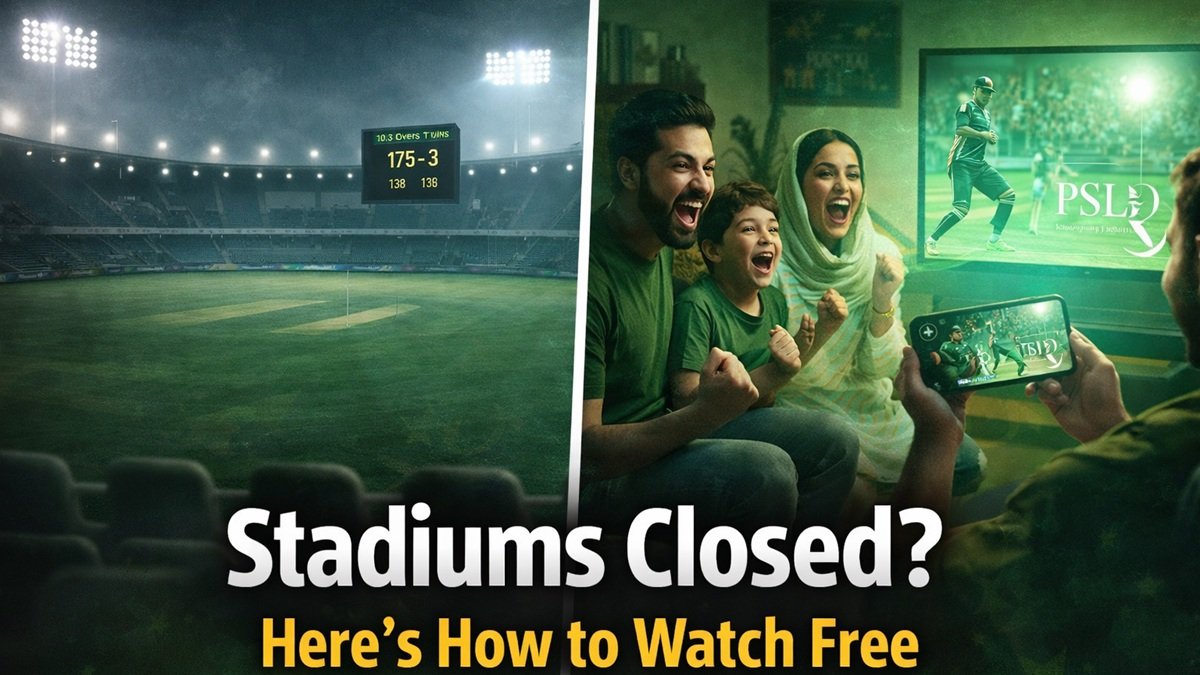 Person watching cricket on a smartphone at home