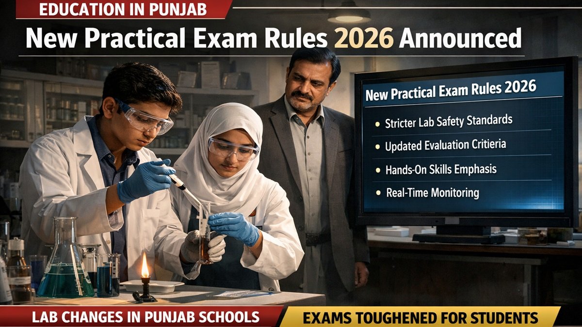 Punjab Board practical exam reforms 2026 showing new split marking system for Matric and Inter science subjects