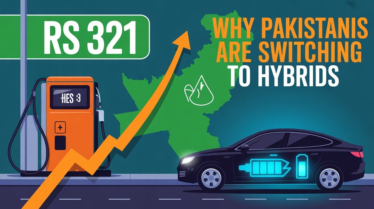 Toyota hybrid car parked in city environment