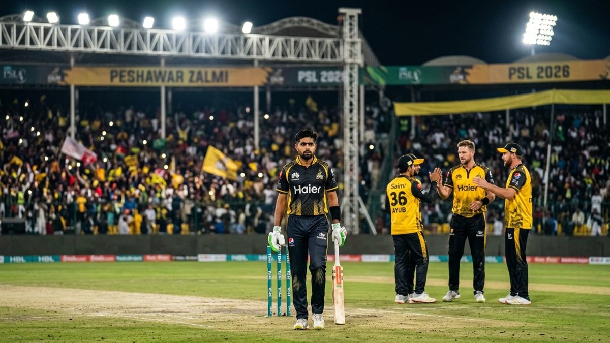 Babar Azam leading Peshawar Zalmi during PSL 2026 unbeaten run match