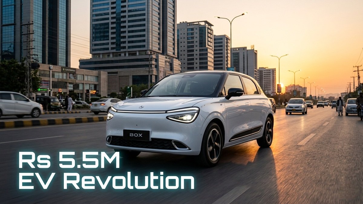 Dongfeng Box Smart 330 EV launched in Pakistan showing compact electric hatchback design