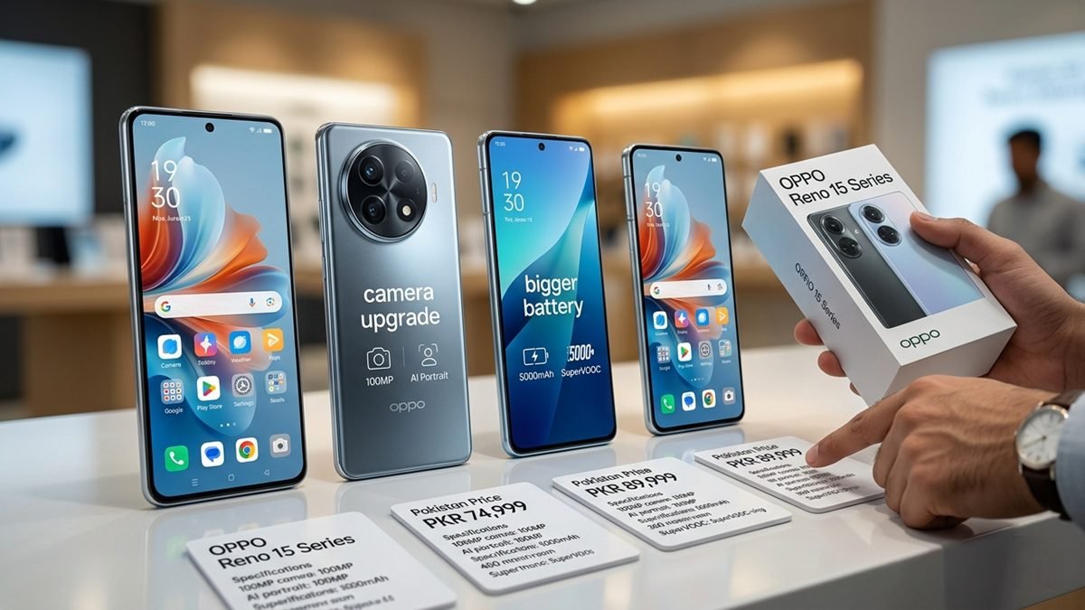 Modern foldable smartphone technology concept