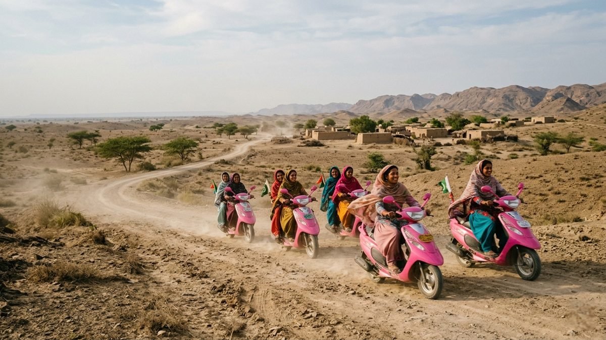 Pakistani women commuting independently