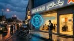 akistani bank building with digital crypto symbols overlay representing new crypto banking policy
