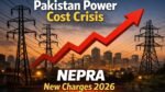 Electricity bill increase in Pakistan April 2026 showing NEPRA Rs 1.42 per unit hike and higher fixed charges impact on households