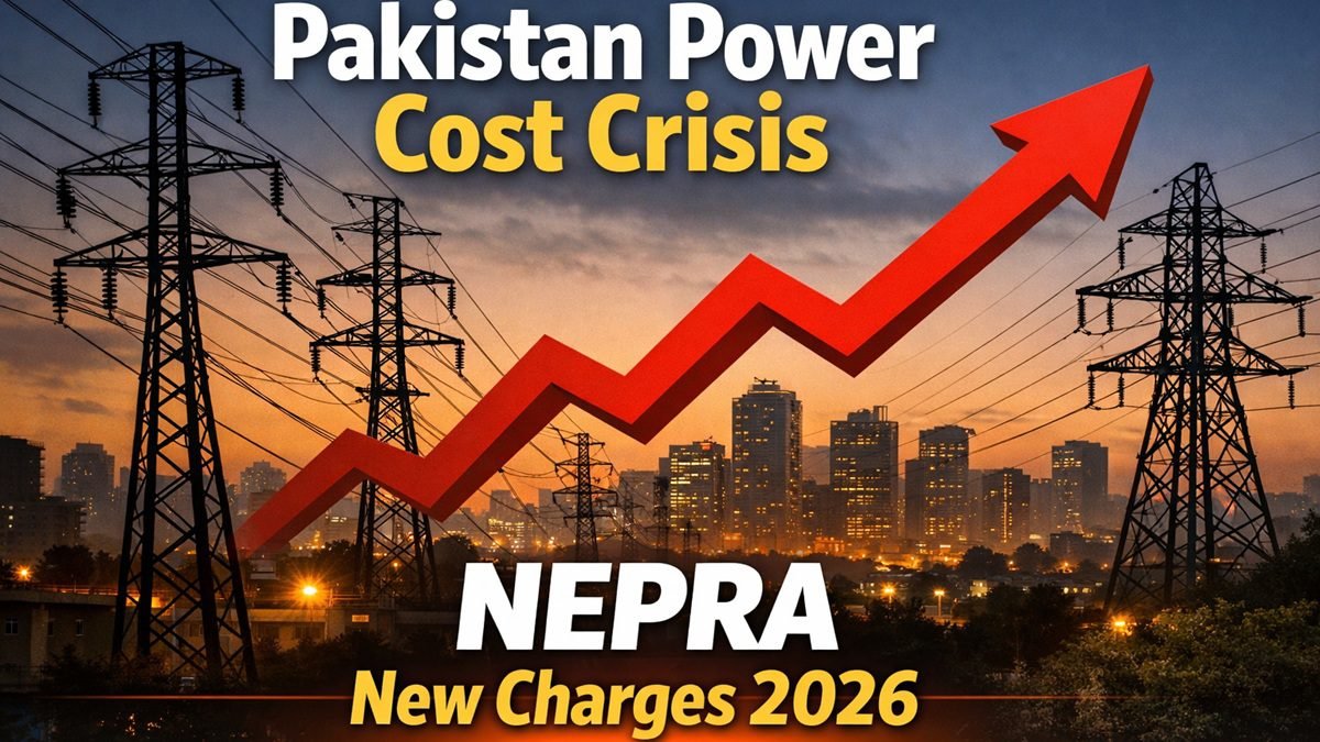 Electricity bill increase in Pakistan April 2026 showing NEPRA Rs 1.42 per unit hike and higher fixed charges impact on households