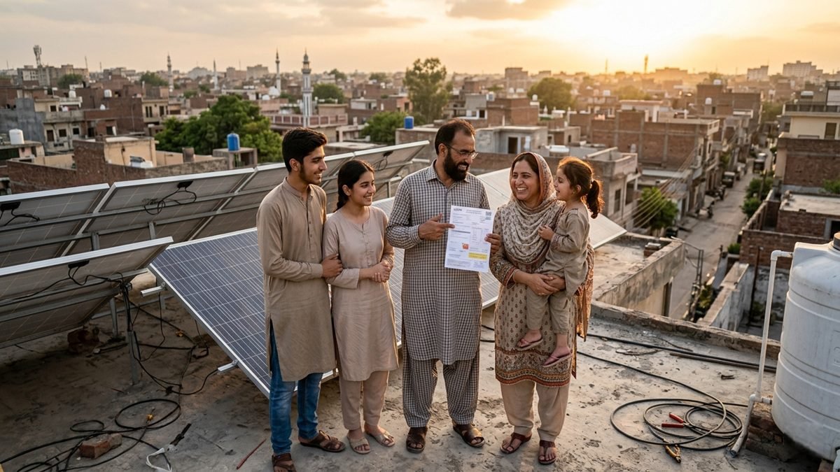 Person applying online for government solar scheme on a laptop