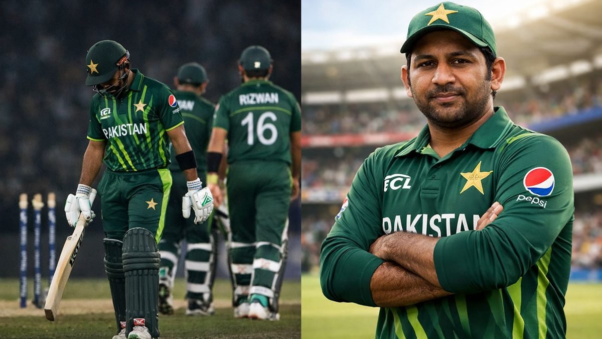 Sarfaraz Ahmed speaking to Pakistan Test players during a team discussion session