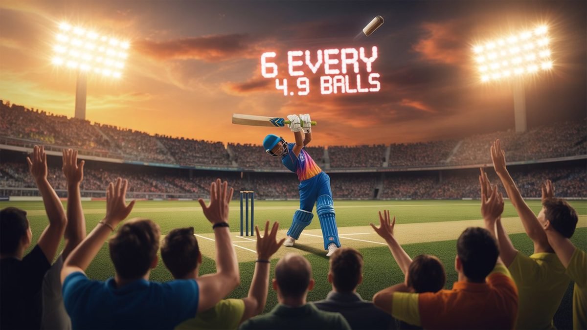 Cricket bat and ball on pitch