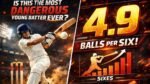 Vaibhav Suryavanshi hitting a powerful six in IPL 2026 match showing his record-breaking six-hitting performance