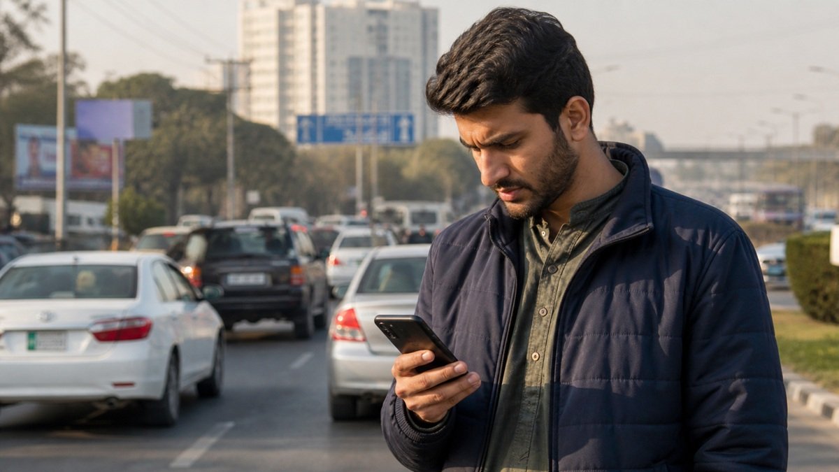 5G network speed test on smartphone in Pakistan