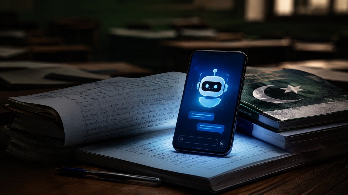 Why Pakistani Students Are Replacing Old Study Methods With Free AI Apps Pakistani student using smartphone for AI-powered studying