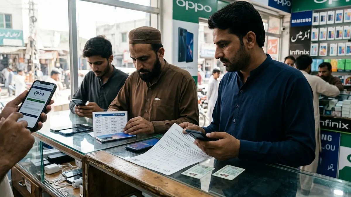 Traveler registering imported phone under PTA DIRBS system