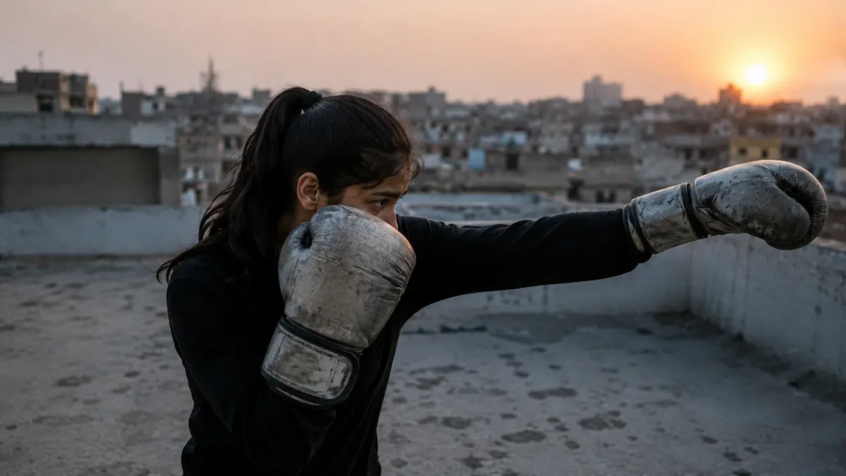 Pakistan female boxer training on a rooftop in Lyari while pursuing her Olympic dream for LA28