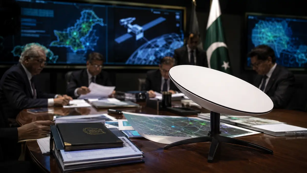 Update: Can Pakistanis Afford Starlink, or Is Fiber Still the Better Deal? Starlink dish setup in Pakistan rural area