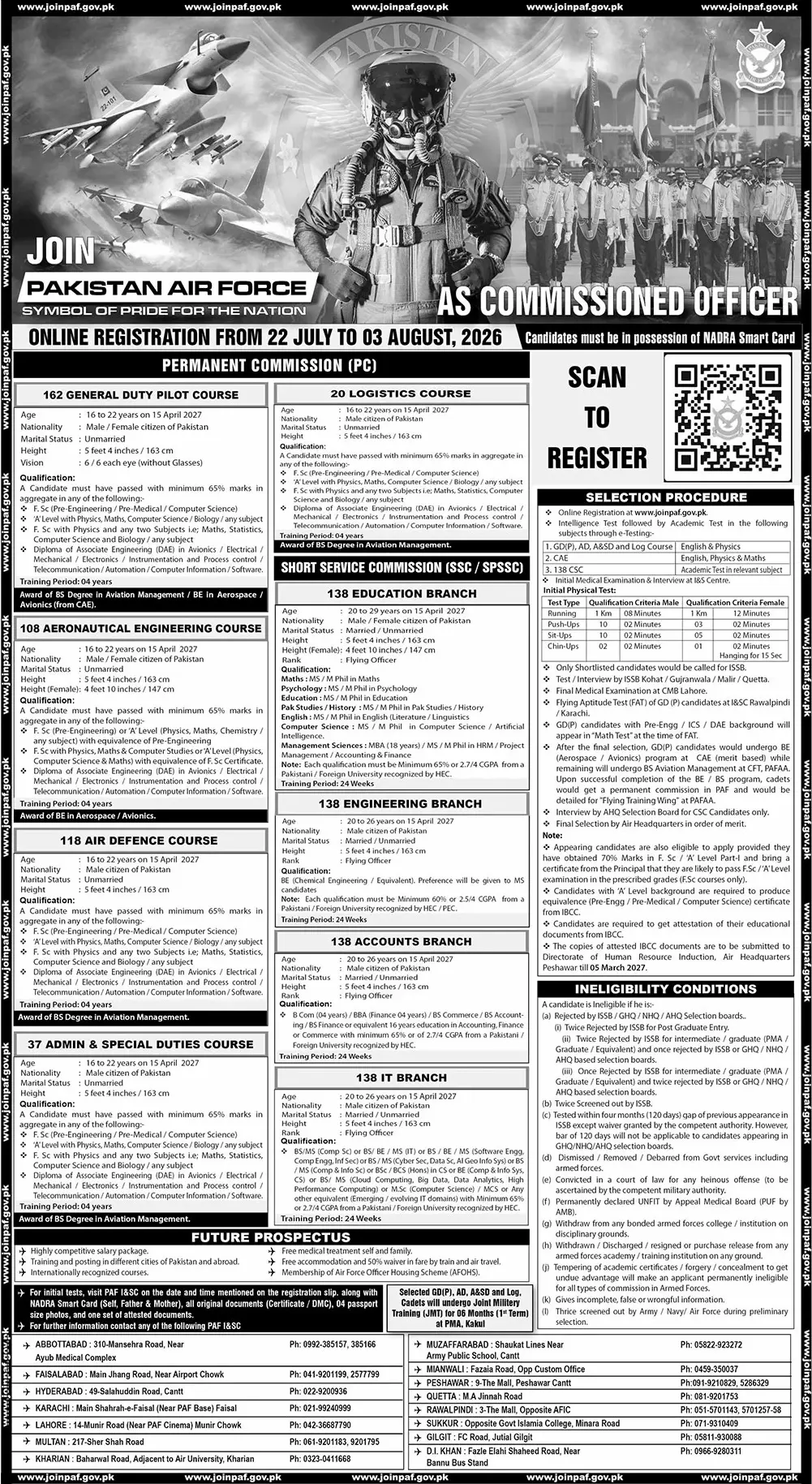 PAF 2026 Officer Recruitment: Who Can Apply Before August 3? PAF 2026 Officer Recruitment: Who Can Apply Before August 3?