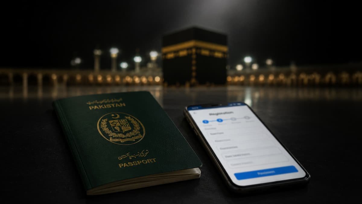 Pakistani pilgrims complete Hajj 2027 registration through the official digital portal as registrations cross 200,000.