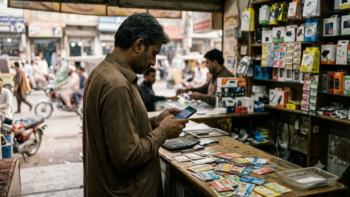 Prepaid mobile users in Pakistan checking balance after recharge