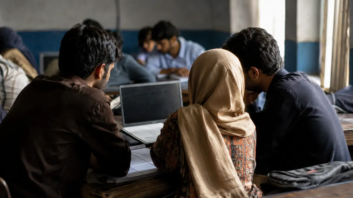 Who Is Eligible for 5,000 Punjab Laptops in AJK? AJK students using laptops in a government college classroom