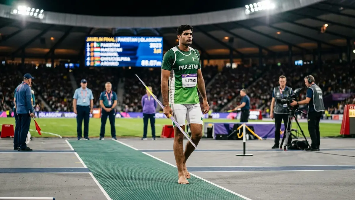 Explained: Why Arshad Nadeem Missed Top Eight as Neeraj Won Silver Arshad Nadeem during the Glasgow 2026 Commonwealth Games men's javelin final as Neeraj Chopra wins silver.