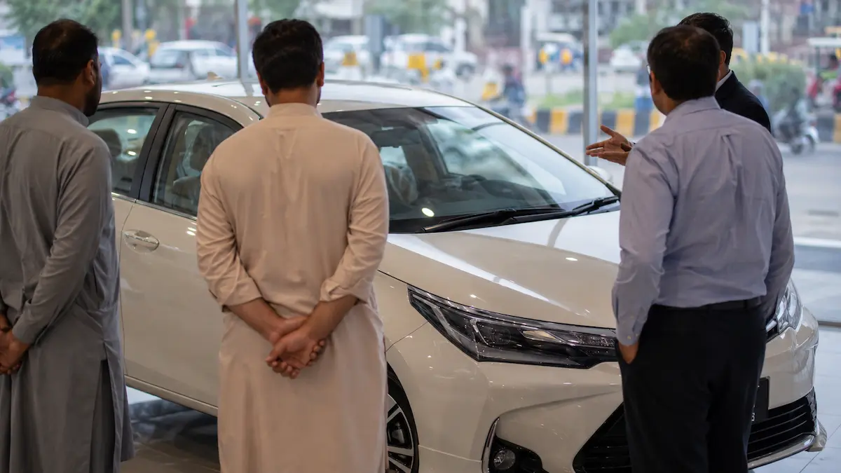 Car dealership showroom Pakistan 2026
