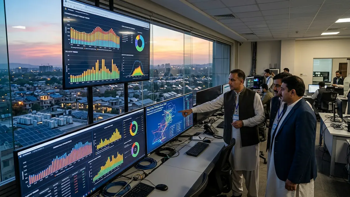 Update: New Solar Battery Incentive May Change Power Bills in Pakistan Solar panels and battery storage system on a rooftop in Pakistan